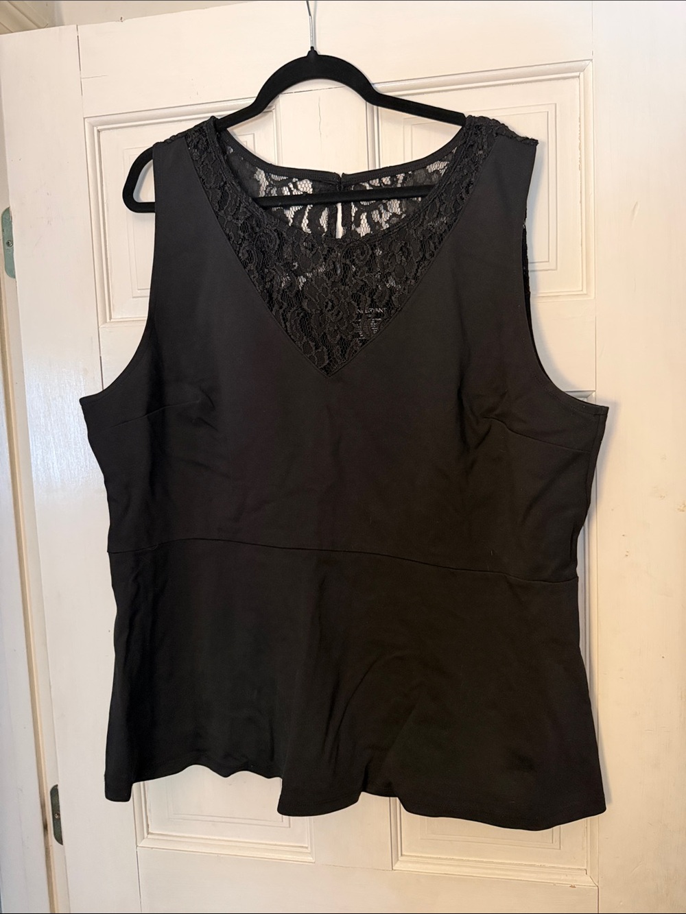 Lane Bryant Black Lace-Trim V-Neck Camisole